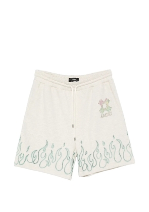 AMIRI MA Quad flames sweatshorts - Neutrals