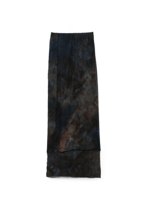 BIEK VERSTAPPEN tie-dye wool scarf - Blue