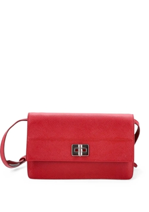 Prada Pre-Owned Turn Lock Wallet Saffiano Leather Small crossbody bag - Red