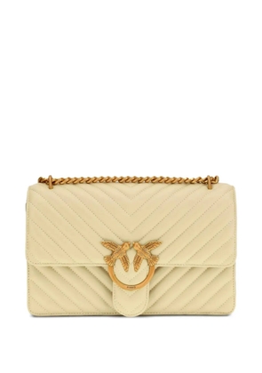 PINKO bird-embellishment shoulder bag - Neutrals