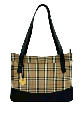 Burberry Pre-Owned 2000-2017 Haymarket Check Canvas tote bag - Neutrals