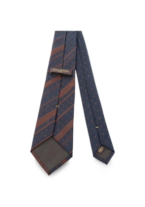 Louis Vuitton Pre-Owned 2010s Monogram striped tie - Blue