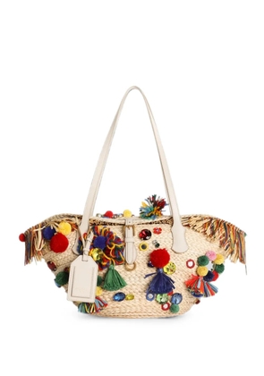 Dolce & Gabbana coffa Capri bag with embroidery - Neutrals