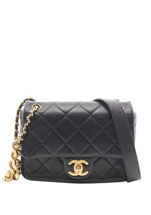 CHANEL Pre-Owned 2021-2026 Mini CC Quilted Lambskin Single Flap crossbody bag - Black