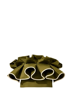 Adriana Degreas ruffled bandeau top - Green
