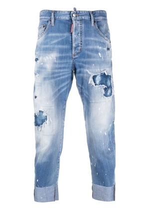 DSQUARED2 distressed cropped jeans - Blue