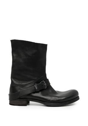 Ma+ buckle-strap biker boots - Black