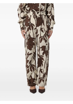 Brunello Cucinelli floral-print cargo pants - Neutrals