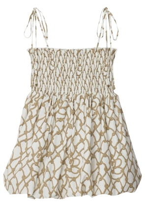 Burberry printed cotton top - White