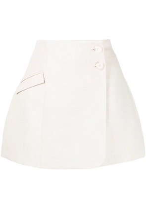 Anna Quan Jenna wrap-design skirt - Neutrals