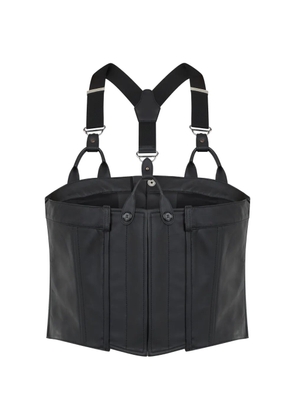 Moschino corset-style leather jacket - Black
