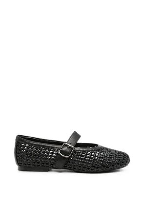 ADRIANNA FERETTI woven buckle-fastening ballet flats - Black