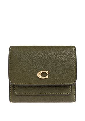 Coach Mila logo-plaque wallet - Green