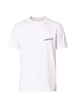Purple Brand logo-print T-shirt - White