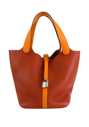 Hermès Pre-Owned 2016 Bicolor Clemence and Swift Picotin Lock 22 handbag - Orange
