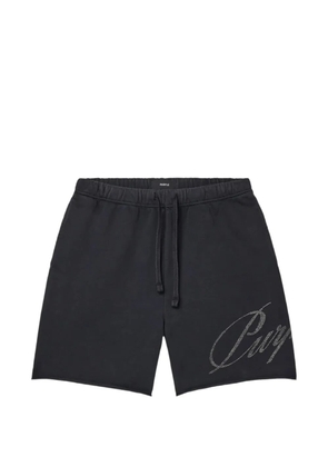 Purple Brand logo-detail shorts - Black
