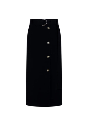 Proenza Schouler Carine cargo skirt in matte double crepe - Black