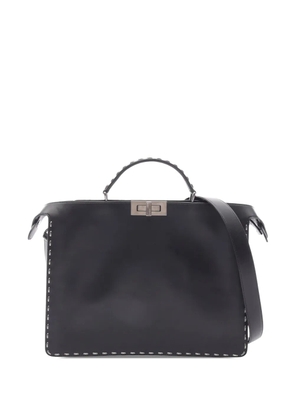Fendi Pre-Owned 2009-2026 Studded Leather Peekaboo ISeeU Briefcase business bag - Black