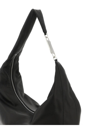 Rick Owens Tower Gemini hammered leather shoulder bag - Black