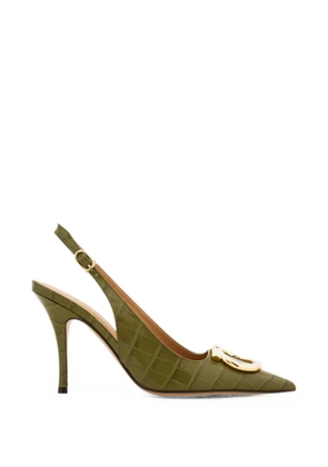 Ferragamo maxi Gancini slingback pumps - Green