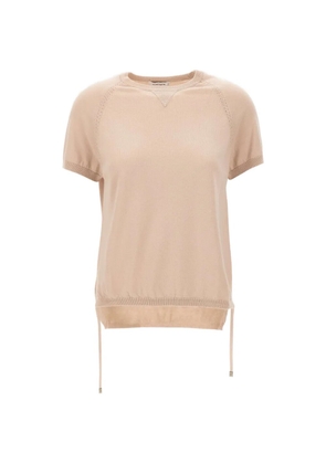 Kangra short-sleeve cotton sweater - Neutrals