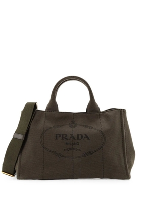 Prada Pre-Owned Canapa Convertible Canvas Medium tote bag - Green