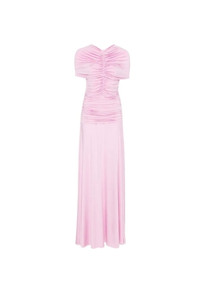 Self-Portrait ruched maxi dress - Pink