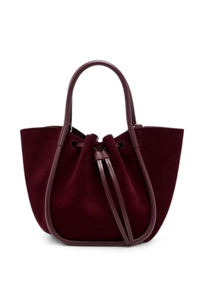 Proenza Schouler small Ruched tote in soft suede - Red