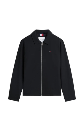 Tommy Hilfiger logo-patch zip-up jacket - Black