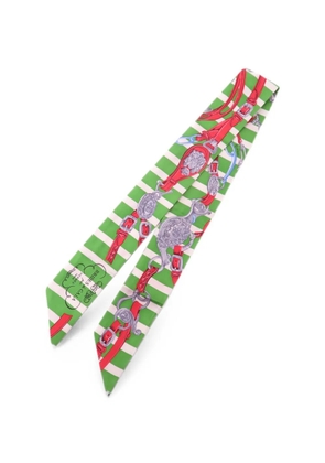 Hermès Pre-Owned Twilly Brides de Gala printed scarf - Green