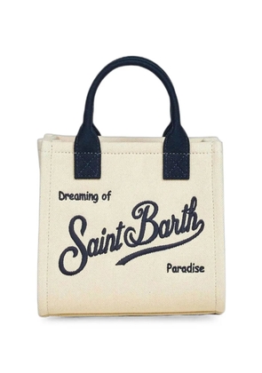 MC2 Saint Barth logo-embroidered Vanity shoulder bag - Neutrals