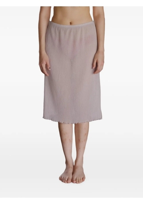 Baserange crinkled-finish straight skirt - Neutrals