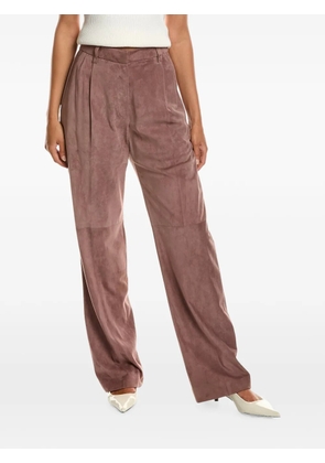 Brunello Cucinelli wide-leg suede trousers - Pink
