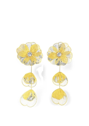 HZMER JEWELLERY Celestial Petal drop earrings - Gold
