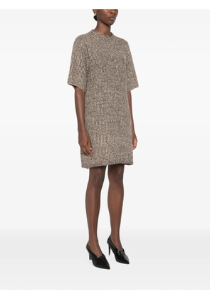 Fabiana Filippi sequin-embellished bouclé mini dress - Brown