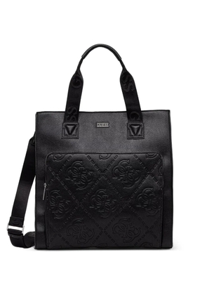 GUESS USA Milano logo-embossed quilted tote bag - Black