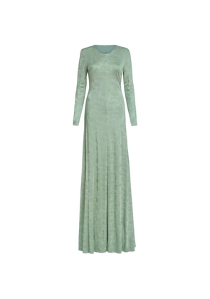 Markarian Coco floral-pattern long-sleeve maxi dress - Green