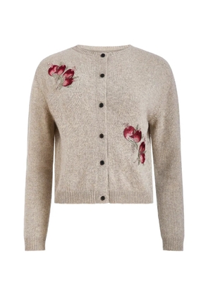 Markarian Theodora pomegranate-beaded cardigan - Neutrals
