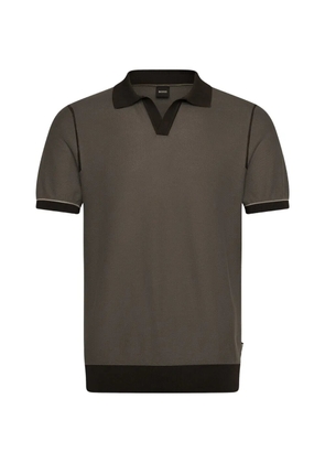 BOSS H-Narciso open-collar T-shirt - Brown