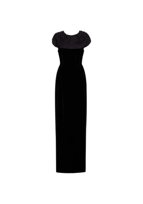 Markarian Vesper shawl-detail maxi dress - Black