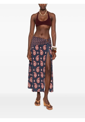 Johanna Ortiz The Sun paisley-pattern midi skirt - Blue