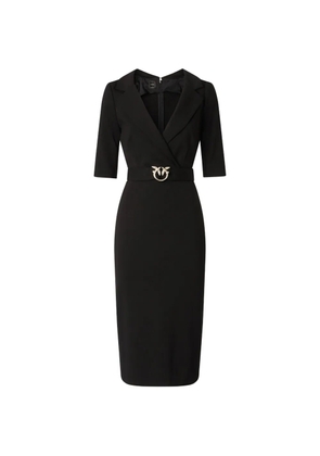 PINKO V- neck midi dress - Black