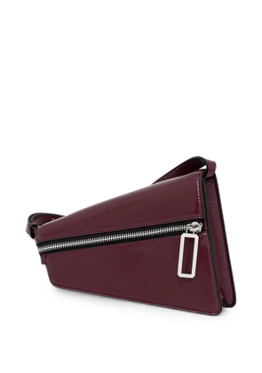 Sisley small zip-detail cross body bag - Red
