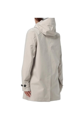 Save The Duck hooded button-fastening coat - Neutrals