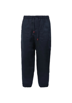 Kiton drawstring-waist utilitarian trousers - Blue