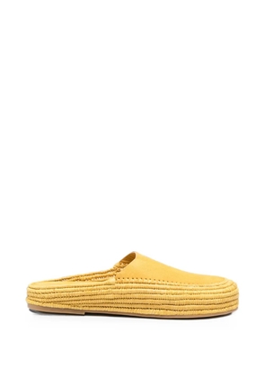 Paloma Barceló woven leather mules - Yellow