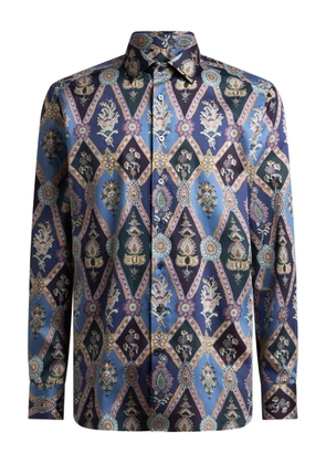 ETRO paisley-pattern cotton shirt - Blue