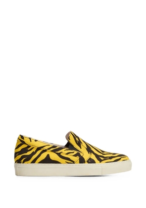 Moschino tiger-print slip-on sneakers - Yellow