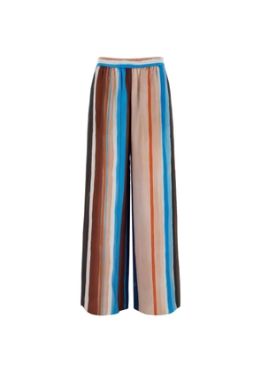 FENDI stripe-print silk palazzo pants - Neutrals