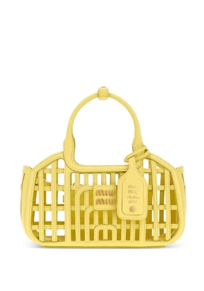 Miu Miu cage-style leather shoulder bag - Yellow